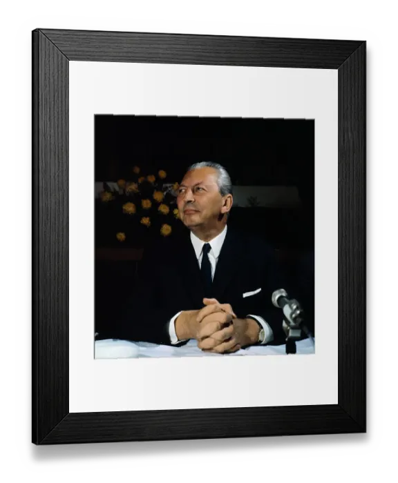Framed Print : Portrait of Kurt-Georg Kiesinger Framed Print : Portrait of Kurt-Georg Kiesinger