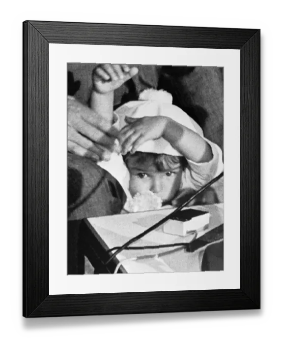 Framed Print : Princess Stephanie Waving Hands in Air Framed Print : Princess Stephanie Waving Hands in Air