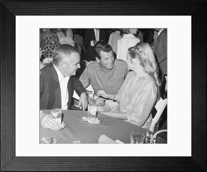 Framed Print : Prince Rainier, Rock Hudson, Prin. Grace Framed Print : Prince Rainier, Rock Hudson, Prin. Grace