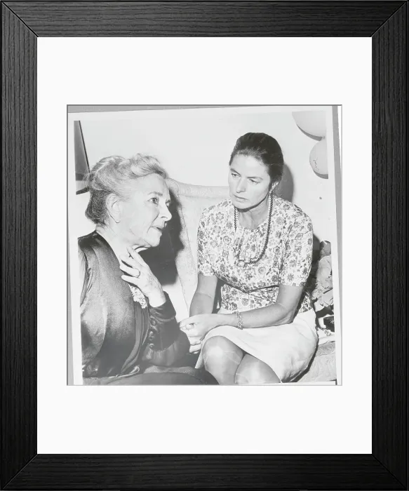 Framed Print : Helen Hayes and Ingrid Bergman Chatting