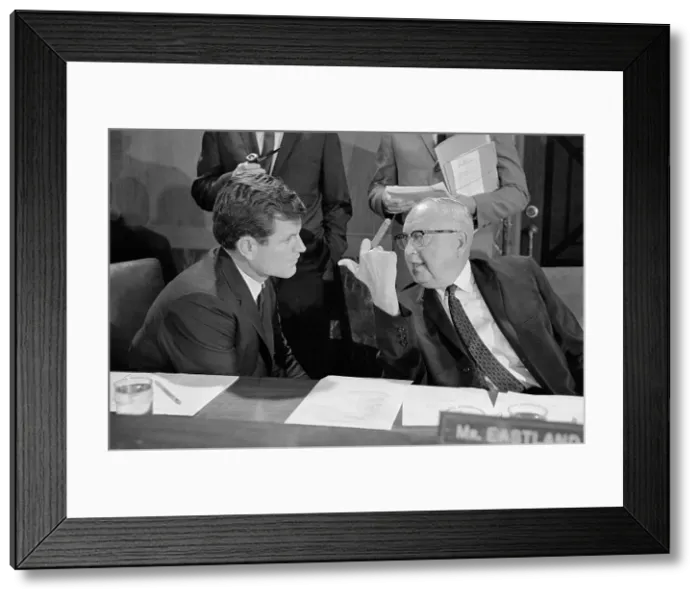 Framed Print : Edward Kennedy Talking with James O. Eastland Framed Print : Edward Kennedy Talking with James O. Eastland