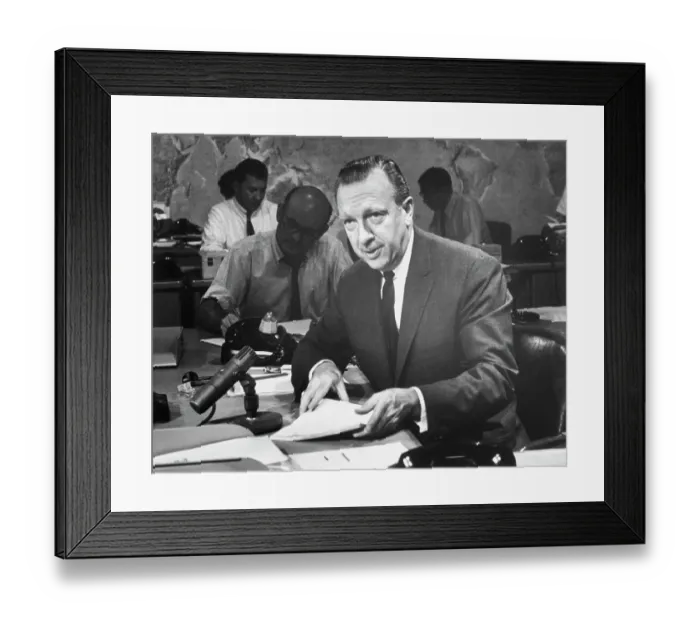 Framed Print : Walter Cronkite Framed Print : Walter Cronkite