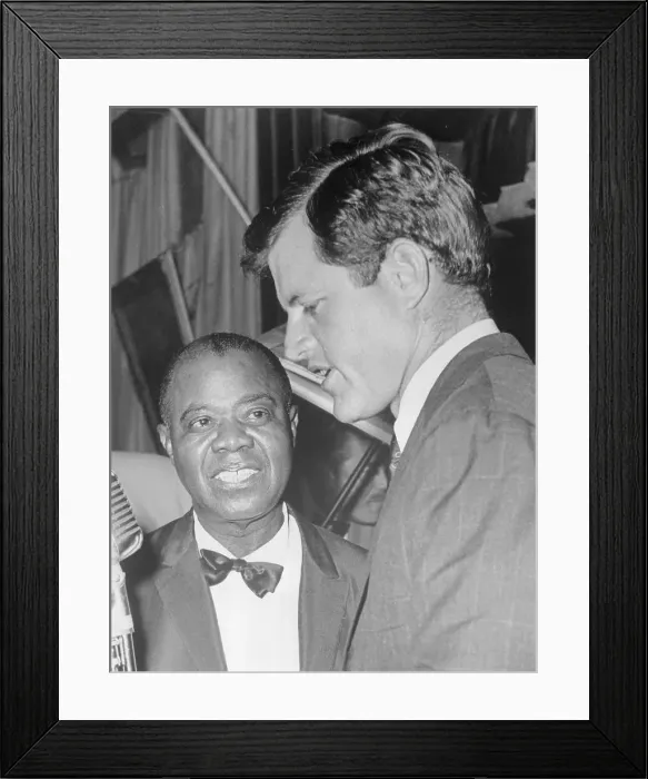 Framed Print : Edward Kennedy with Louis Armstrong Nearby Framed Print : Edward Kennedy with Louis Armstrong Nearby