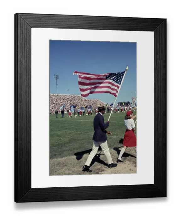 Framed Print : American Flagbearer At Pan American Games Framed Print : American Flagbearer At Pan American Games