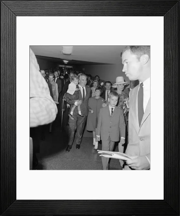 Framed Print : Princess Grace with Husband and Children Framed Print : Princess Grace with Husband and Children