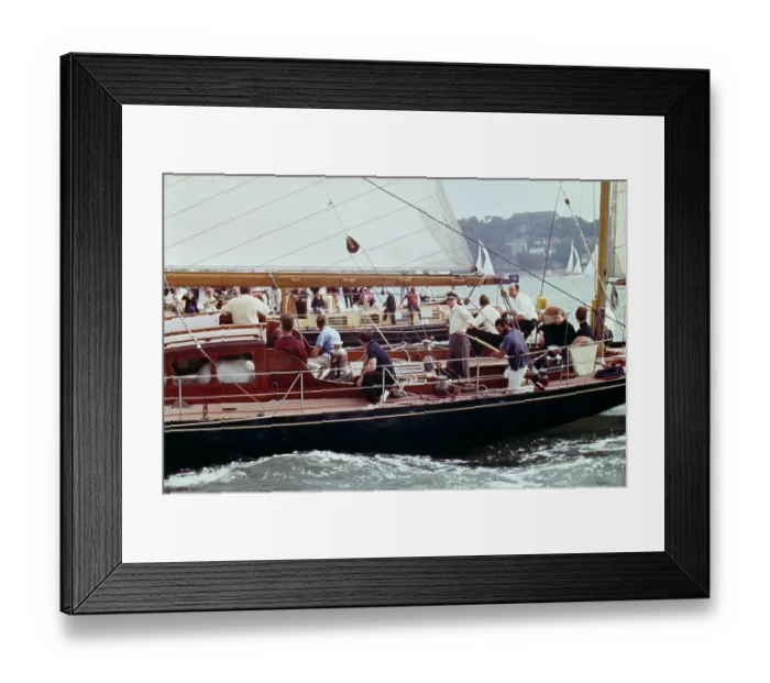 Framed Print : Prince Philip Aboard Yacht At Cowes Framed Print : Prince Philip Aboard Yacht At Cowes