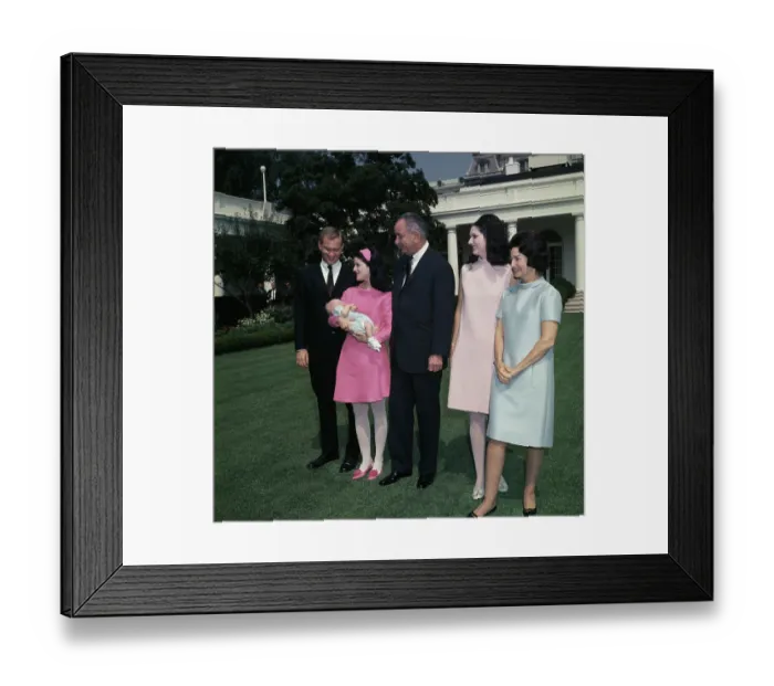Framed Print : President Johnson And Family Framed Print : President Johnson And Family