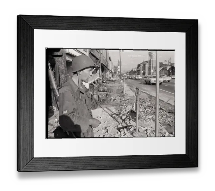 Framed Print : National Guardsman Eating Watermelon Framed Print : National Guardsman Eating Watermelon