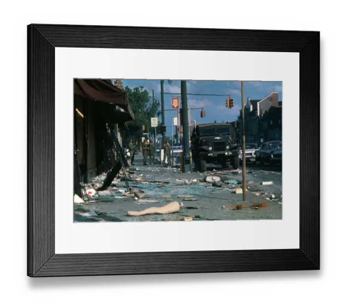 Framed Print : Street Filled with Debris Framed Print : Street Filled with Debris