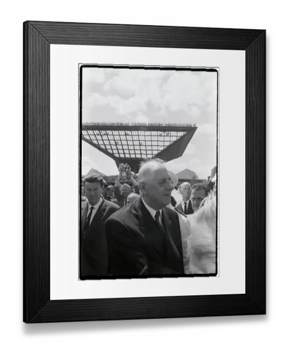 Framed Print : Charles De Gaulle at World Expo Framed Print : Charles De Gaulle at World Expo