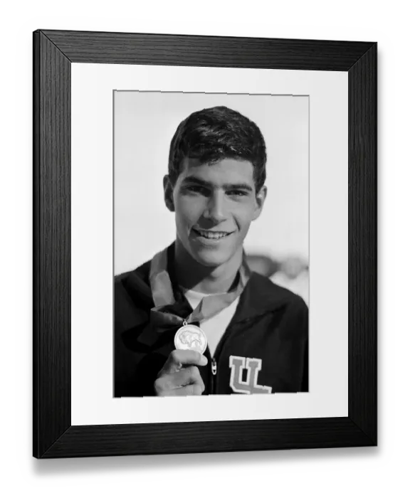 Framed Print : Mark Spitz Holding his Gold Medal Framed Print : Mark Spitz Holding his Gold Medal