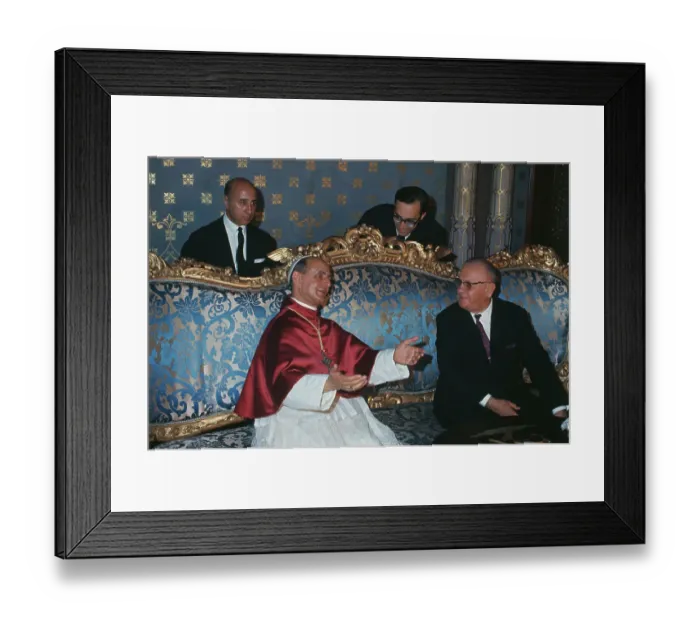Framed Print : Pope Paul VI And Cevdet Sunay Framed Print : Pope Paul VI And Cevdet Sunay