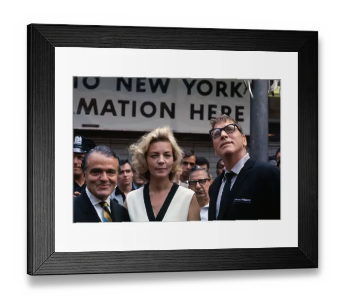 Framed Print : Portrait of Burt Lancaster, Lauren Bacall, and Jack Valenti Framed Print : Portrait of Burt Lancaster, Lauren Bacall, and Jack Valenti
