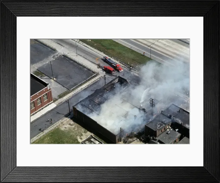 Framed Print : Aftermath Of Detroit Riot Framed Print : Aftermath Of Detroit Riot