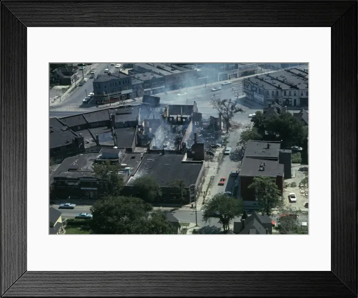 Framed Print : Aftermath Of Detroit Riot Framed Print : Aftermath Of Detroit Riot