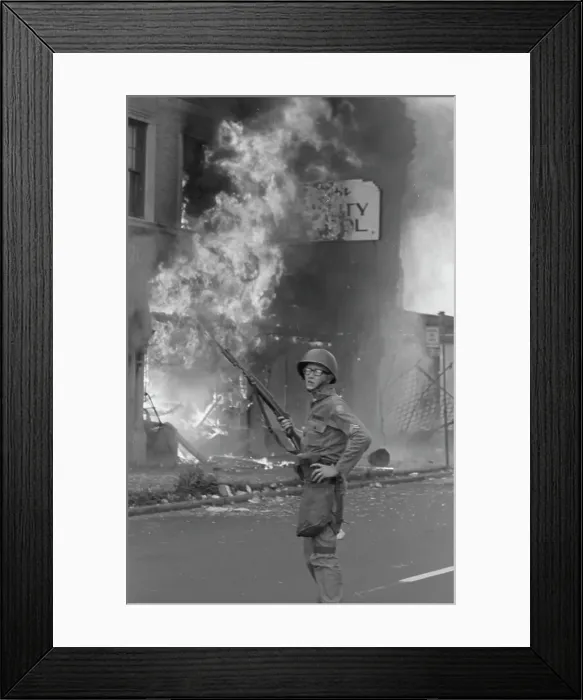 Framed Print : National Guard in Detroit Framed Print : National Guard in Detroit