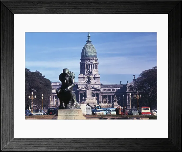 Framed Print : Congressional Palace in Buenos Aires with Rodin's Thinker Framed Print : Congressional Palace in Buenos Aires with Rodin's Thinker
