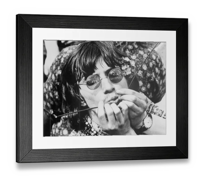 Framed Print : Hippie Burning Incense Framed Print : Hippie Burning Incense