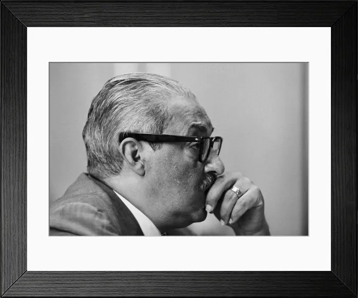 Framed Print : Thurgood Marshall During Supreme Court Nomination Hearings Framed Print : Thurgood Marshall During Supreme Court Nomination Hearings