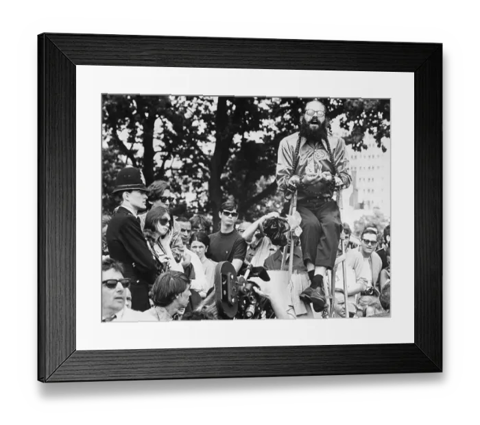 Framed Print : Crowd Watching Alan Ginsberg Chanting Framed Print : Crowd Watching Alan Ginsberg Chanting
