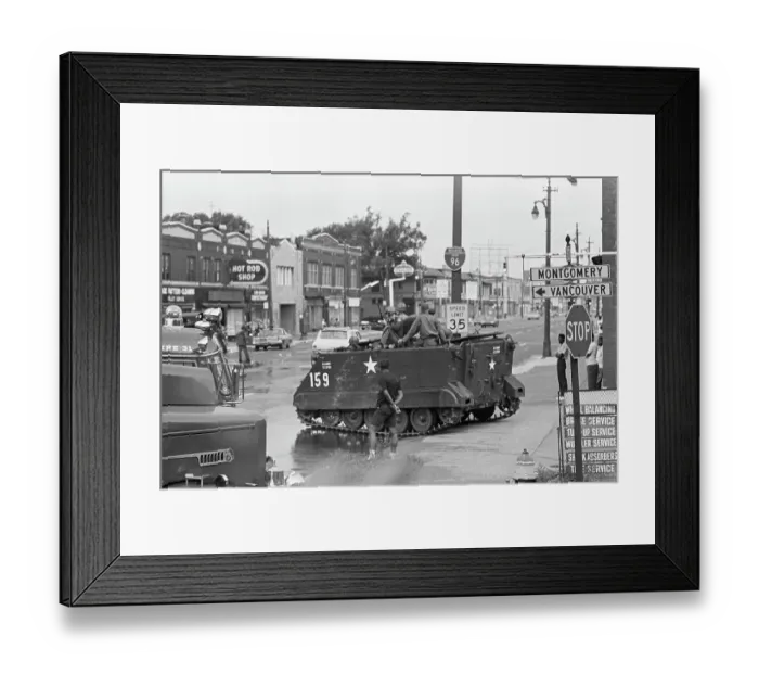 Framed Print : National Guard Armored Vehicle Framed Print : National Guard Armored Vehicle