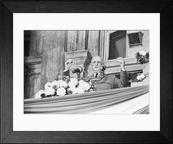 Framed Print : President Charles De Gaulle in Quebec Framed Print : President Charles De Gaulle in Quebec