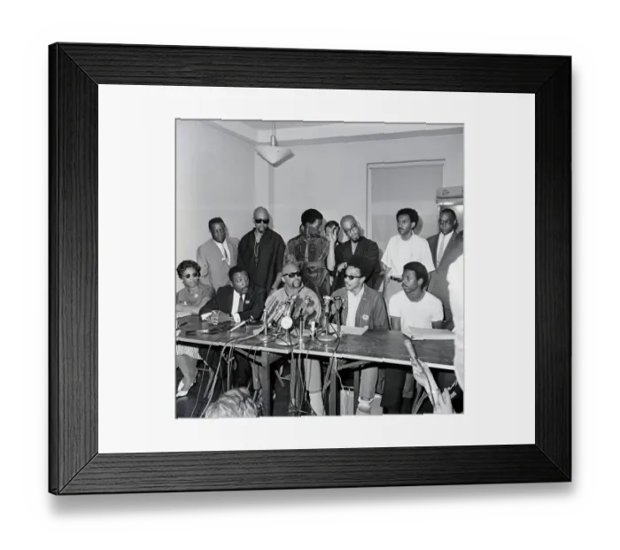 Framed Print : Civil Rights Leaders Holding Press Conference Framed Print : Civil Rights Leaders Holding Press Conference