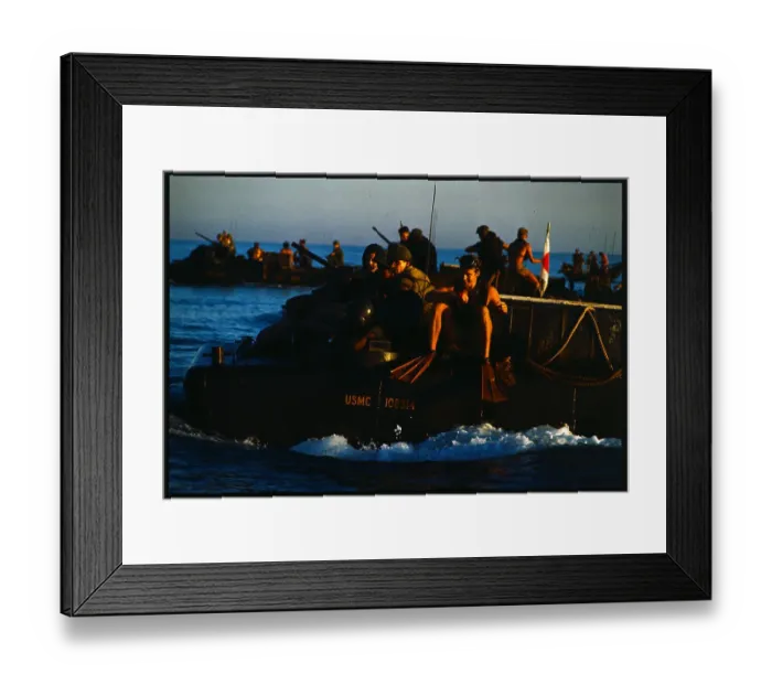 Framed Print : Marines Moving in for Enemy Attacks Framed Print : Marines Moving in for Enemy Attacks