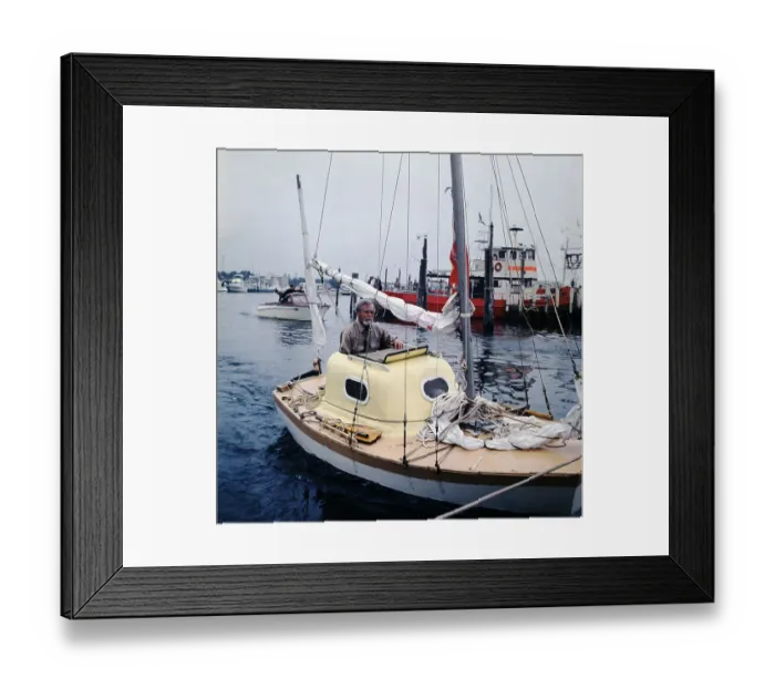 Framed Print : William Willis in Boat Framed Print : William Willis in Boat