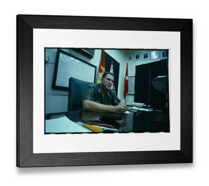 Framed Print : General Robert Cushman Sitting at Desk Framed Print : General Robert Cushman Sitting at Desk