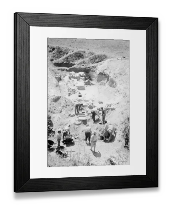 Framed Print : Archaeological Site on Thira