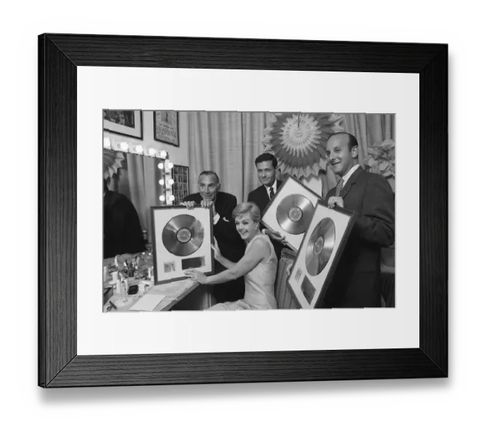 Framed Print : Angela Lansbury and Gold Record Framed Print : Angela Lansbury and Gold Record