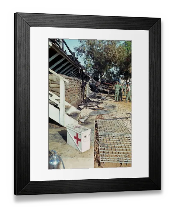 Framed Print : Aftermath of Rocket Attack At Da Nang Airbase Framed Print : Aftermath of Rocket Attack At Da Nang Airbase