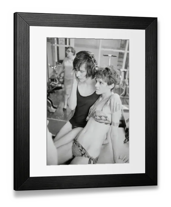 Framed Print : Edie Sedgwick Listening to a Playback Framed Print : Edie Sedgwick Listening to a Playback