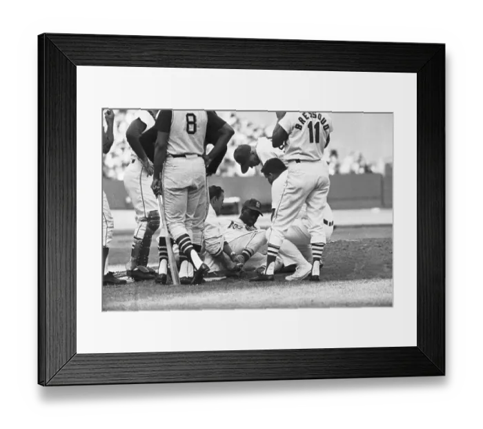 Framed Print : Trainer Clarence Bauman Working on Injured Bob Gibson Framed Print : Trainer Clarence Bauman Working on Injured Bob Gibson