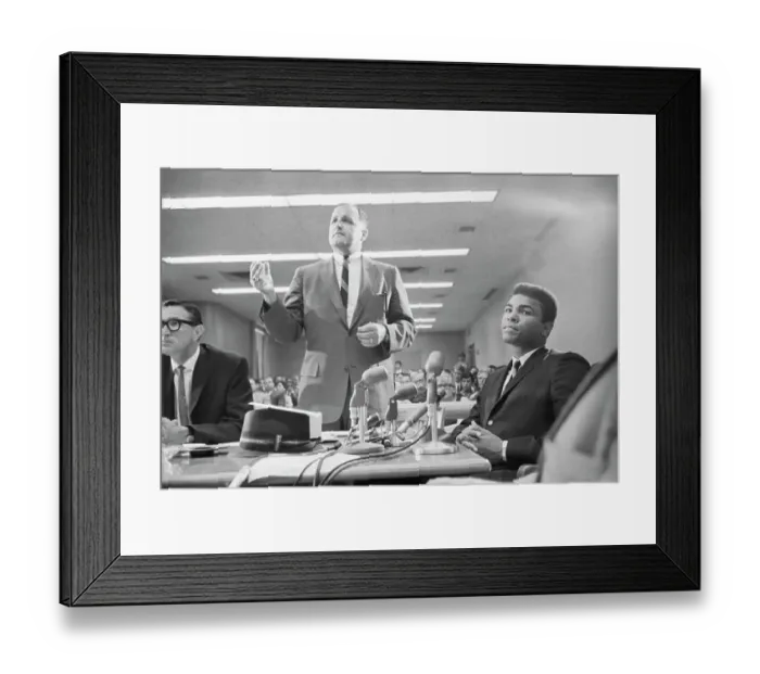 Framed Print : Cassius Clay with His Lawyer John Crvaritch Framed Print : Cassius Clay with His Lawyer John Crvaritch