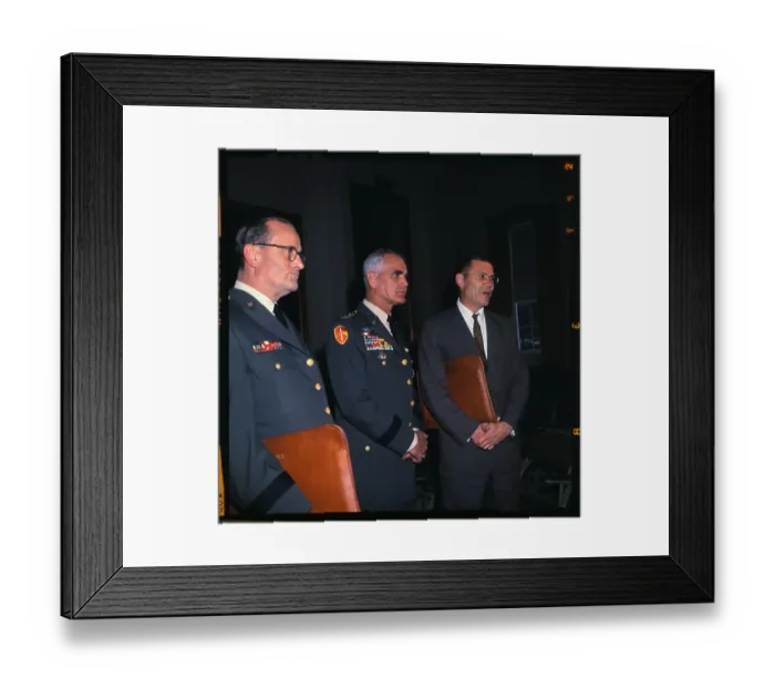 Framed Print : Military and Political Leader at White House