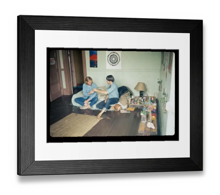 Framed Print : Two Hippies in Their Apartment Framed Print : Two Hippies in Their Apartment