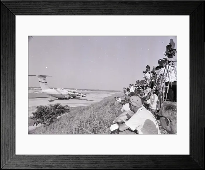 Framed Print : Press Watches World's Largest Airplane Framed Print : Press Watches World's Largest Airplane