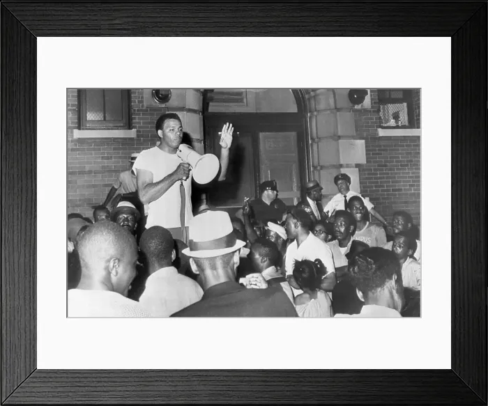 Framed Print : Robert Curvin During the Newark Riots of 1967 Framed Print : Robert Curvin During the Newark Riots of 1967