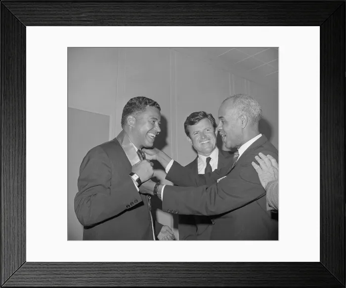 Framed Print : Edward Kennedy with African American Leaders Framed Print : Edward Kennedy with African American Leaders