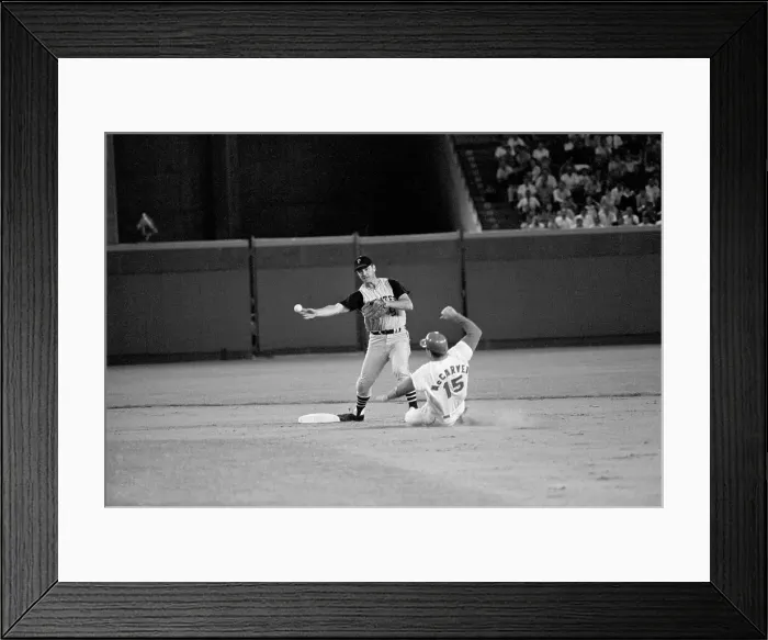 Framed Print : Bill Mazeroski Catches Out Tim Mccarver Framed Print : Bill Mazeroski Catches Out Tim Mccarver