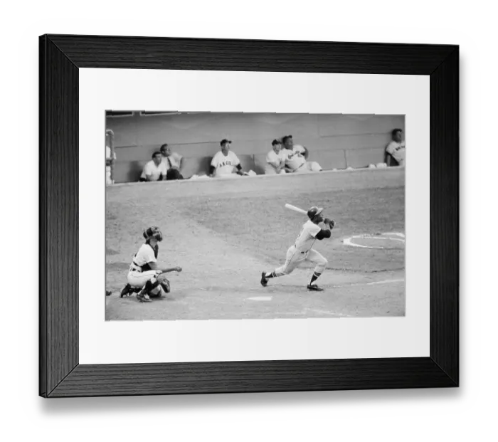 Framed Print : Hank Aaron at Bat During All-Star Game