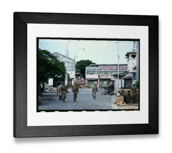 Framed Print : Gurkha Troops Patrolling the Border