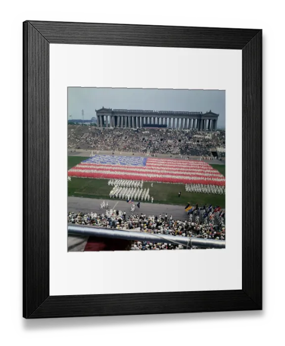 Framed Print : Living Flag At Soldier Field Framed Print : Living Flag At Soldier Field