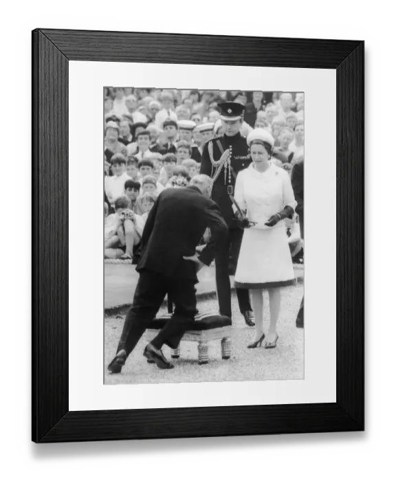 Framed Print : British Mariner Being Knighted Framed Print : British Mariner Being Knighted
