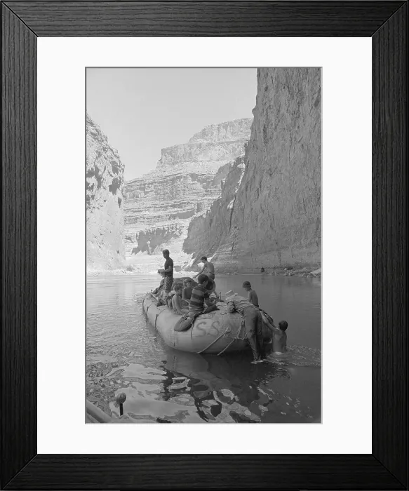 Framed Print : Robert Kennedy Riding in Raft