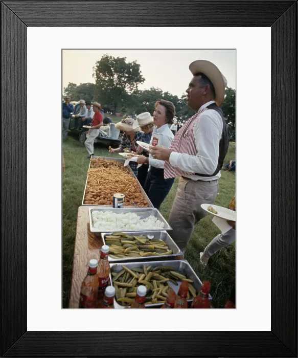 Framed Print : Fish Fry For Cattle Drivers