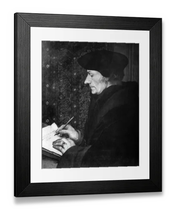 Framed Print : Desidarius Erasmus Writing At Desk Framed Print : Desidarius Erasmus Writing At Desk
