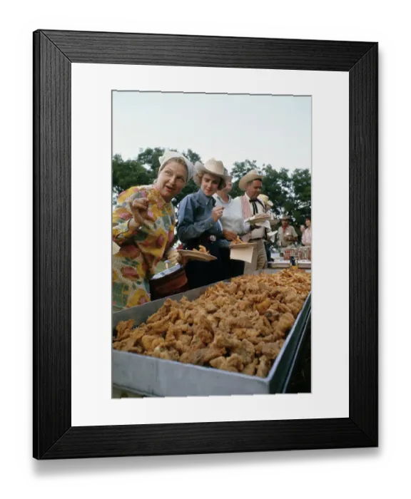 Framed Print : Fish Fry For Cattle Drivers Framed Print : Fish Fry For Cattle Drivers
